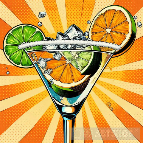 Martini Pop Art Pop Ai Art