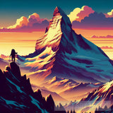 Matterhorn With Climbers Ai Painting