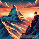 Matterhorn With Climbers Ai Painting