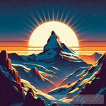 Matterhorn With Climbers Ai Painting