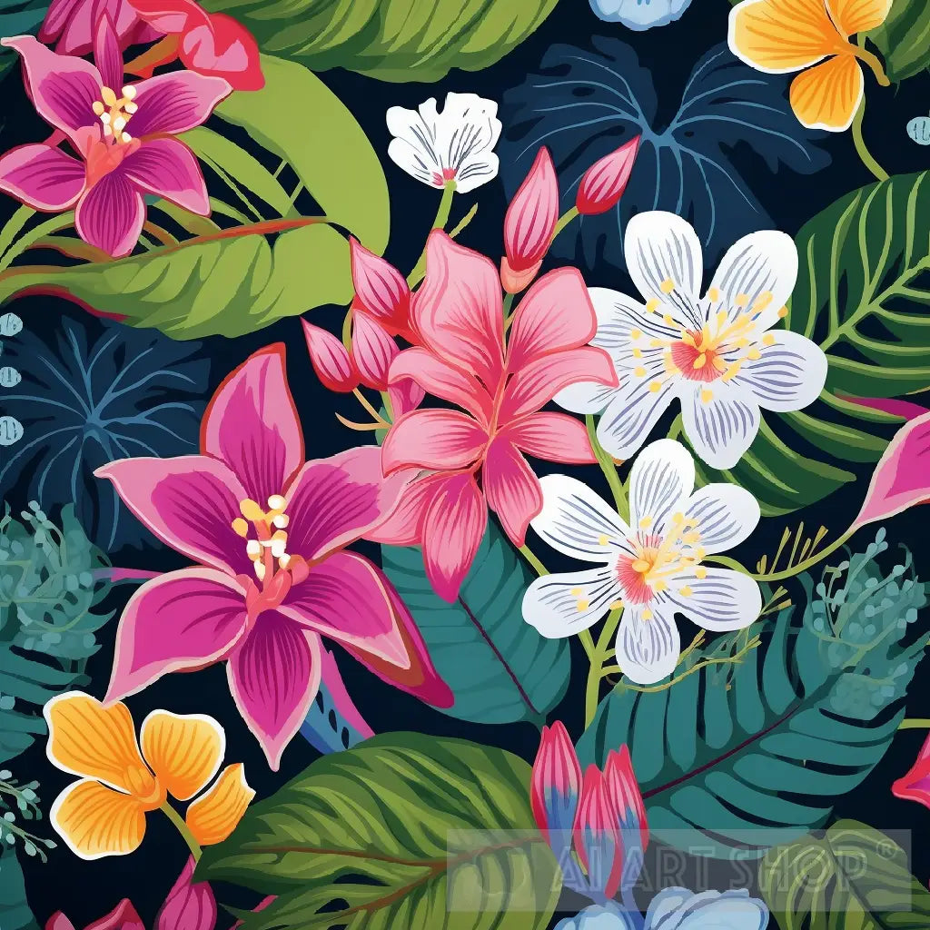 Moui Pattern Maui no ka oi -Hawaii- a Vibrant and Captivating Floral Pattern 2