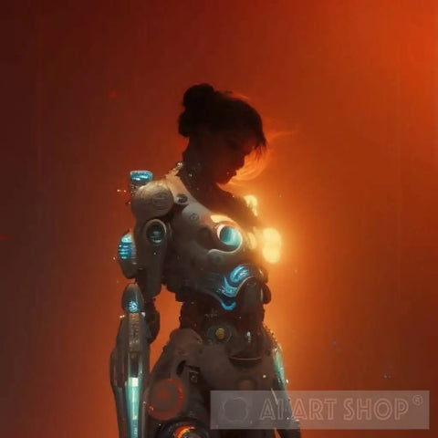 Mech Woman Modern Ai Art