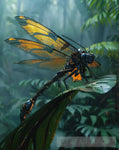 Mechanical Dragonfly And Butterfly Ai Artwork