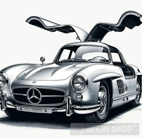 Mercedes - Benz 300Sl Gullwing Ai Artwork