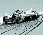 Mercedes Futuristic Car Ai Artwork