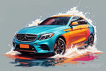 Mercedes Splash Art Ai Artwork