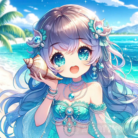 Mermaid On The Beach Nature Ai Art