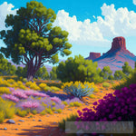 Mesa In Summertime Landscape Ai Art