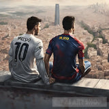 Messi & Ronaldo - The Legends Of Football An Ai Product Artwork