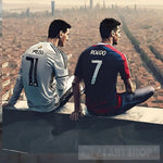 Messi & Ronaldo - The Legends Of Football An Ai Product Artwork