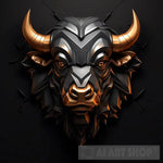 Metal Bison Head Art Prints Animal Ai