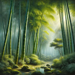 Lush Green Bamboo Forest