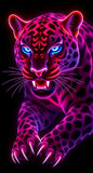 Neon Predator – Cyber Jungle Digital Art Collection