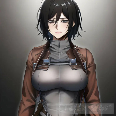 Mikasa Ackerman Attack On Titan Anime Style Ai Artwork