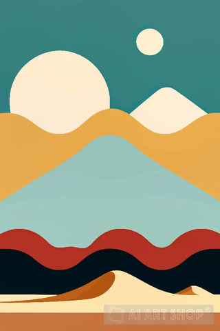 Minimalist Land1 Landscape Ai Art