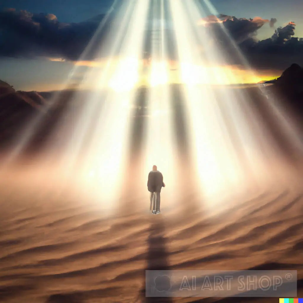 Miracle Light Rays Ai Art, Ai, Art for sale, Ai Art For Sale, Sahrah, Arabe, Middle Ea...