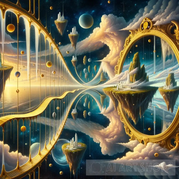 Surrealism Art - Mirror of Realities: Dual Dimensions