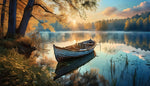 Fishing boat on the lake