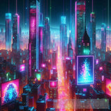 Modern Ai Art - Neon Metropolis