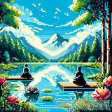 Modern Ai Art - Pixelated Serenity