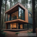 Modern Architecture House In The Middle Of A Forest Ai Artwork