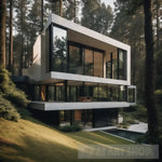 Modern Architecture House In The Middle Of A Forest Ai Artwork