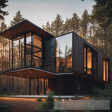 Modern Architecture House In The Middle Of A Forest Ai Artwork