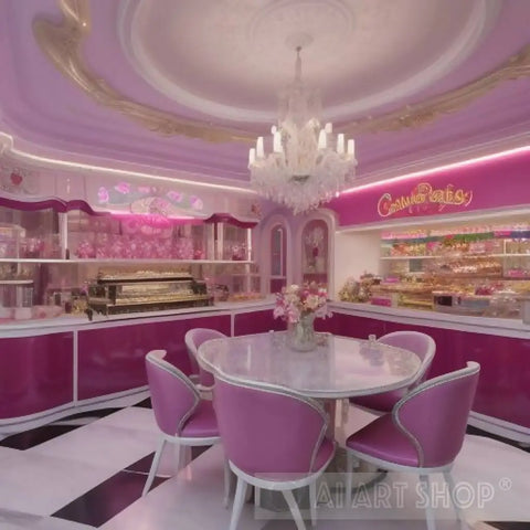 Modern Candy Parlour With Unusual Flavors Portrait Ai Art