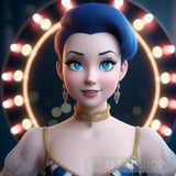 Modern Circus With Magical Performers In A Disney Land Style Portrait Ai Art