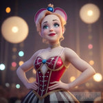 Modern Circus With Magical Performers In A Disney Land Style Portrait Ai Art