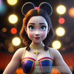 Modern Circus With Magical Performers In A Disney Land Style Portrait Ai Art