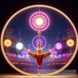 Modern Circus With Magical Performers In A Disney Land Style Portrait Ai Art