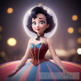 Modern Circus With Magical Performers In A Disney Land Style Portrait Ai Art