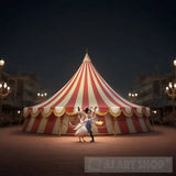 Modern Circus With Magical Performers In A Disney Land Style Portrait Ai Art