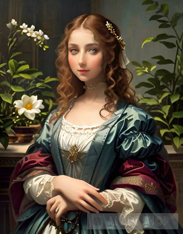 Ai Mona Lisa Maiden Portrait Art