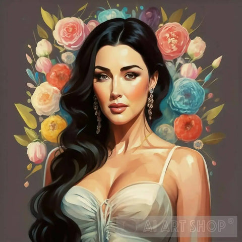 Monica Bellucci Portrait Ai Art