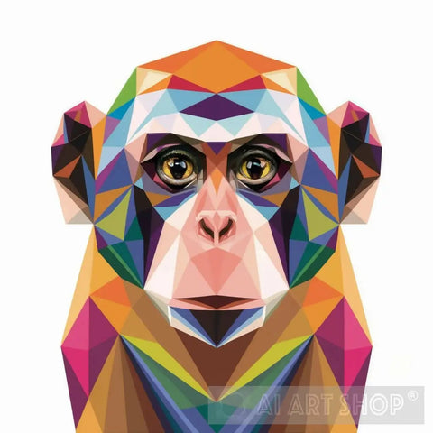 Monkey Face Animal Ai Art