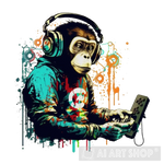 Monkey Playing Game Animal Ai Art