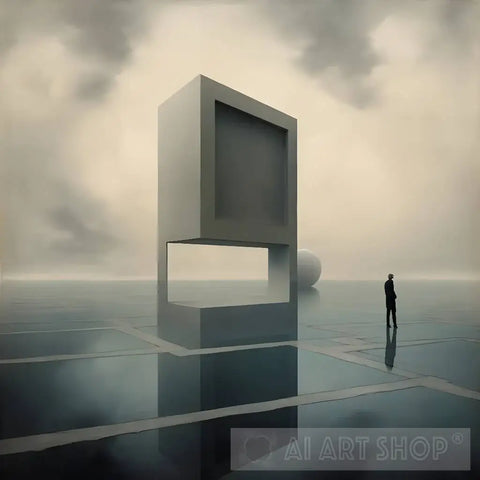 Monolith Of Contemplation Surrealism Ai Art