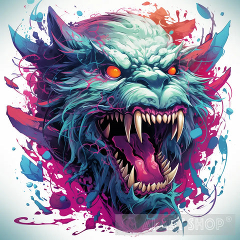 Monster Head Ai Painting