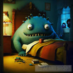 Monster Taking Over The Bed Ai Painting