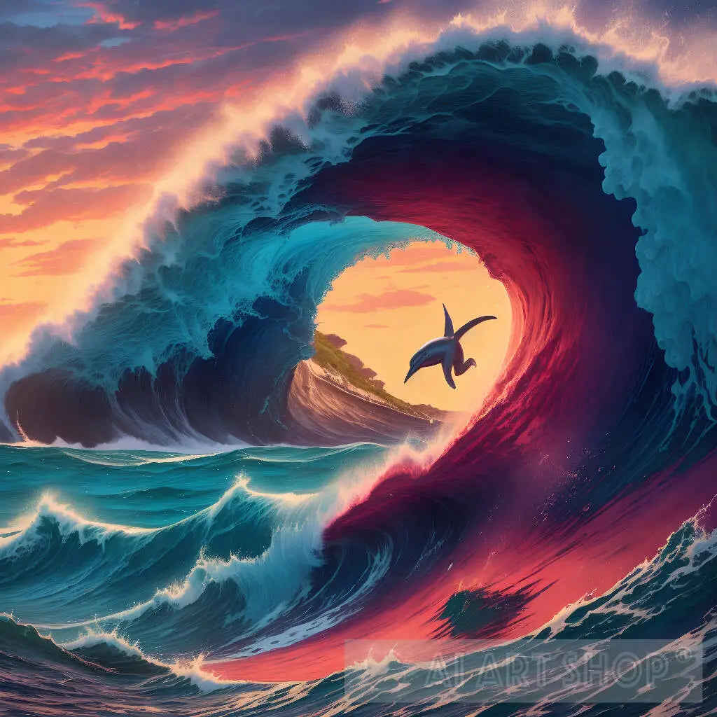 Monster wave on the coast