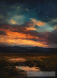 Moody Night Sky Abstract Ai Art