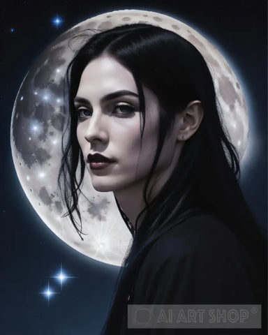 Moonlight Magic Portrait Ai Art