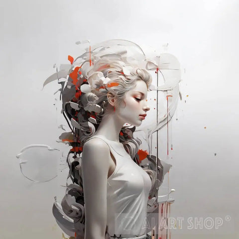 “Moonlit Petals: A Floral Spell Ai Artwork