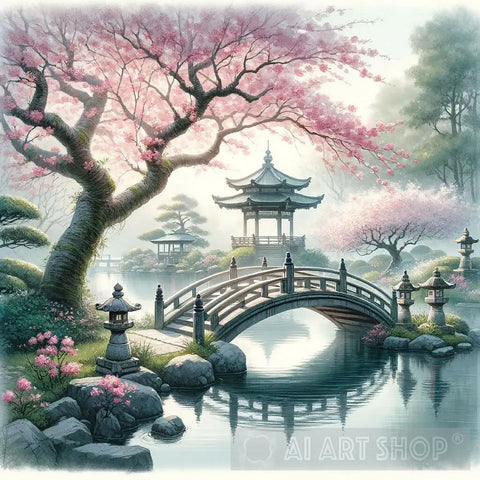 Morgenstille Im Zen - Garten Ai Painting