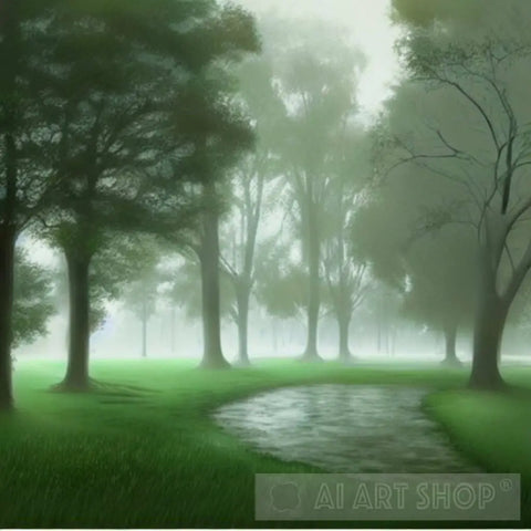 Morning In The Park Landscape Ai Art