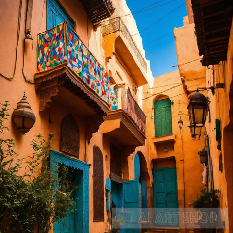 Morrocan Arab Street Architecture Ai Art