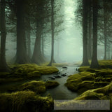Mossy Forest Nature Ai Art