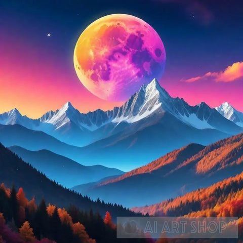 Mountain And Sky Scenery Landscape Ai Art